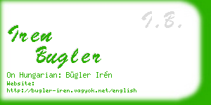 iren bugler business card
